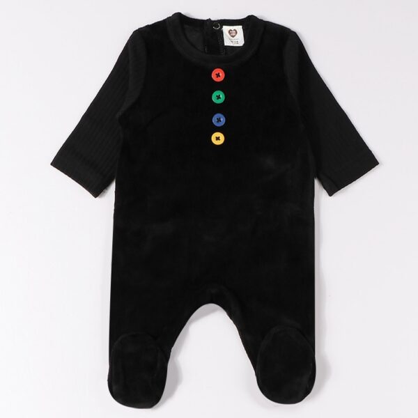 Baby romper pyjamas kids clothes long sleeves children clothing buttons baby overalls velour boy and girl