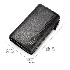 Baellerry Men Clutch Bag Large Capacity Men Wallets Cell Phone Pocket Passcard Pocket High Quality Multifunction 3