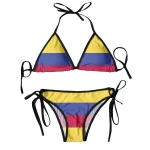 Bikini Femme 2024 Luxe Colombia Flag Two Piece