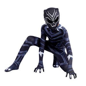 Black Panther Marvel Superhero Cosplay Costume Bodysuit Jumpsuit for Kids Aldult Halloween Carnival Party Cosplay Costumes