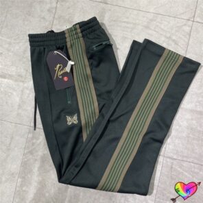 Blackish Green AWGE Needles Pants Men Women 1 1 Quality Embroidered Butterfly Logo Needles Track Pants 2.jpg 640x640 2