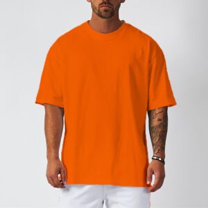 Blank Mesh Fitness Mens Oversized T Shirt Outdoor Hip Hop Streetwear Loose Gym Clothing Half Sleeve 5
