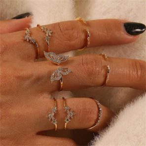 Bohemian Butterfly Ring Set For Women