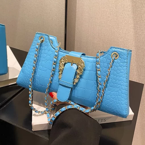 Bolsa Feminina Blue Shoulder Crossbody Bags for Woman New 2024 Fashion Handbags Travel Casual Women Bag