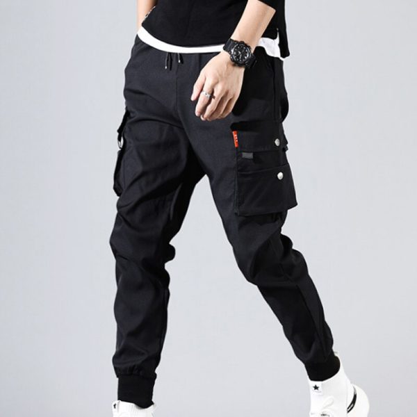 Boy Multi Pockets Cargo Harem Pants Streetwear Hip Hop Black Gray Casual Male Joggers Trousers Fashion 1