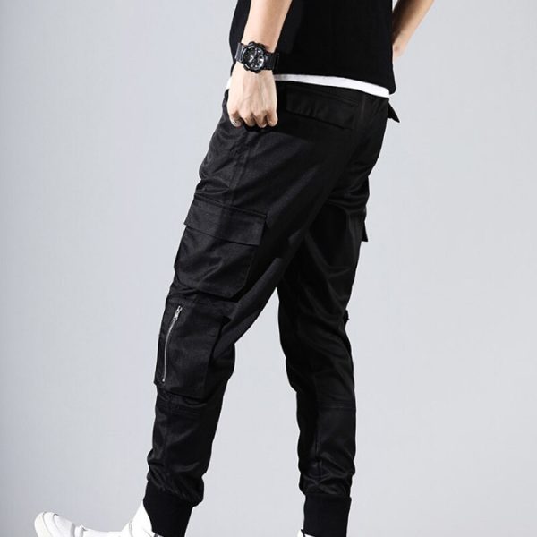 Boy Multi Pockets Cargo Harem Pants Streetwear Hip Hop Black Gray Casual Male Joggers Trousers Fashion 3