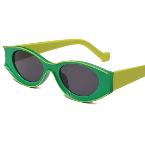 Brand Designer Vintage Small Frame Sun Glasses Ladies VU400 Shades Cute Sexy Black Girl Driving Green 1