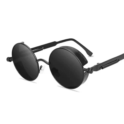 Brand Round Sunglasses Man Woman Gothic Steampunk Sun Glasses Male Female Metal Retro Designer Mirror Vintage 2