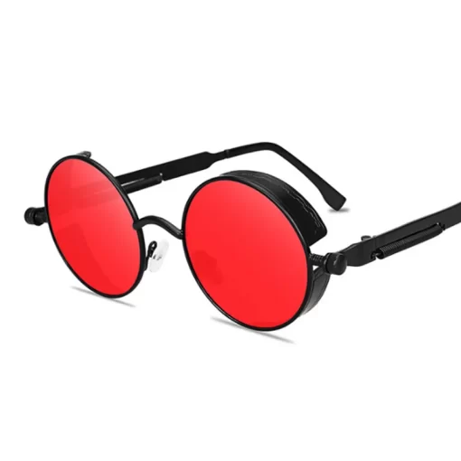 Brand Round Sunglasses Man Woman Gothic Steampunk Sun Glasses Male Female Metal Retro Designer Mirror Vintage 3