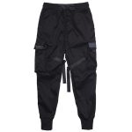 COLDKER Color Black Cargo Pants Men Harem Street