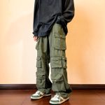 Cargo Pants Multi Pocket Overalls Harajuku Men s Retro Loose Wide Leg Pants Street Casual Hip