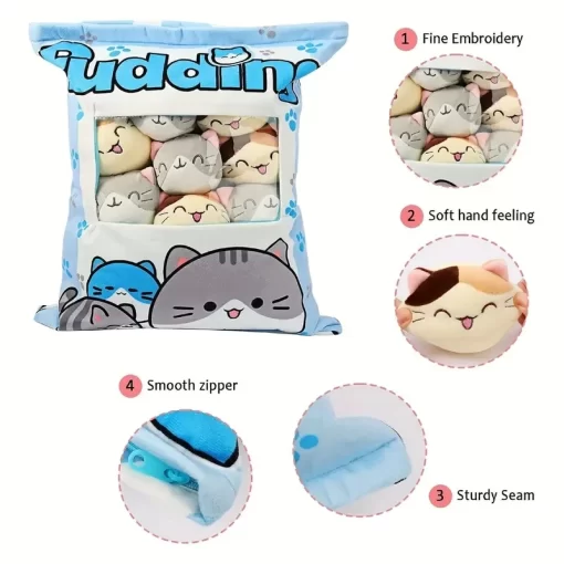 Cartoon A Bag of Snacks Doll Throw Pillow Internet Celebrity Ins Snack Bag Plush Toy Creative 3