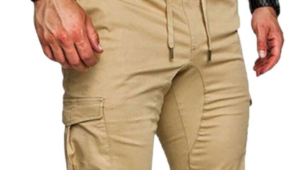 Casual Shorts Mens Summer Cargo Shorts Gym Sport Running Workout Cargo Pants Jogger Trousers Drawstring Solid