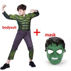 Child Hulk Muscle Costume Marvel Superhero Hulk Cosplay Muscle Costume Fist Plush Gloves Kids Boys Halloween jpg x