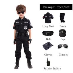 Children Boys Girls Funny Policeman Costumes Kids Police Uniform Cosplay Clothing Suit Halloween Party Carnival Gift jpg x