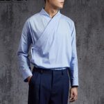 Chinese Style Men Shirt Solid Color Retro Hanfu