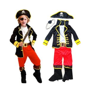 Christmas New Year Carnival Pirate Costume Cosplay Kids Boys Girls Caribbean Christmas New Year Birthday Party