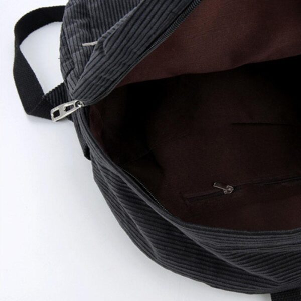 Corduroy Backpack Fashion Women School Backpack Pure Color Shoulder Bag Teenger Girl Travel Bags Female Mochila 4