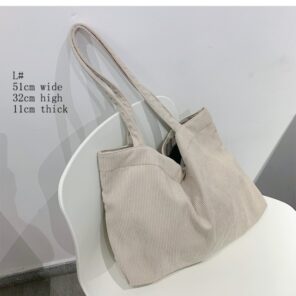 Corduroy Bag for Women 2022 Shoulder Bags Shopper Girls Handbags Zipper Eco Environmental Storage Large Capacity 1.jpg 640x640 1