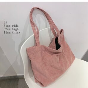 Corduroy Bag for Women 2022 Shoulder Bags Shopper Girls Handbags Zipper Eco Environmental Storage Large Capacity 2.jpg 640x640 2