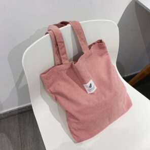 Corduroy Bag for Women Shopper Handbags Environmental Storage Reusable Canvas Shoulder Tote Bag school bags for 11.jpg 640x640 11