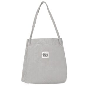 Corduroy Bag for Women Shopper Handbags Environmental Storage Reusable Canvas Shoulder Tote Bag school bags for 5.jpg 640x640 5