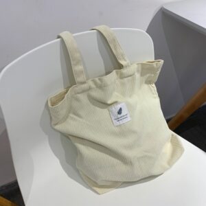 Corduroy Bag for Women Shopper Handbags Environmental Storage Reusable Canvas Shoulder Tote Bag school bags for.jpg 640x640