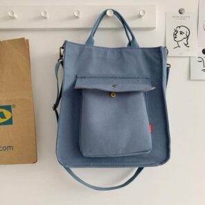 Corduroy Shoulder Bag Women Vintage Shopping Bags Zipper Girls Student Bookbag Handbags Casual Tote With Outside 16.jpg 640x640 16