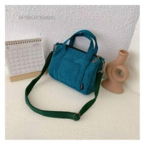 Corduroy Shoulder Bag Women Vintage Shopping Bags Zipper Girls Student Bookbag Handbags Casual Tote With Outside 7.jpg 640x640 7