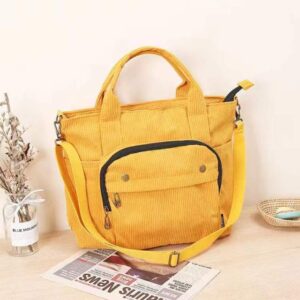 Corduroy Shoulder Bag Women Vintage Shopping Bags Zipper Girls Student Bookbag Handbags Casual Tote With Outside 9.jpg 640x640 9