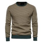 Cotton Spliced Pullovers Sweater Men Casual Warm O