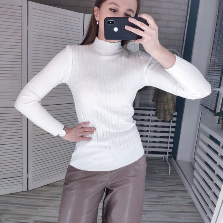 Croysier Pullover Ribbed Knitted Sweater Autumn Winter Clothes Women 2020 High Neck Long Sleeve Slim Basic 2