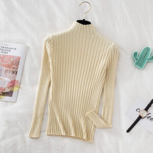 Croysier Pullover Ribbed Knitted Sweater Autumn Winter Clothes Women 2020 High Neck Long Sleeve Slim Basic 4.jpg 640x640 4