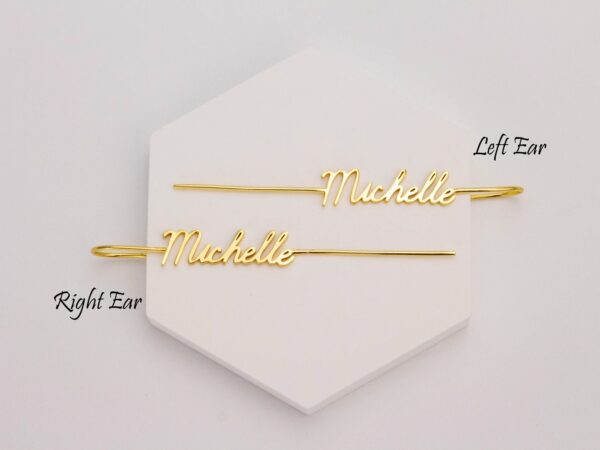 Custom Name Ear Wrap Crawler Hook Earrings Personalized Stainless Steel Jewelry For Valentines Day Gifts 3