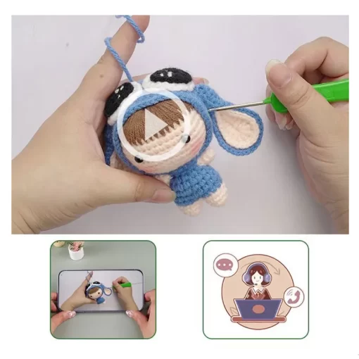 DIY Handmade Doll Crochet Kit For Beginners Dog Sewing Material Package Hand Knitting For Kids Adults 2