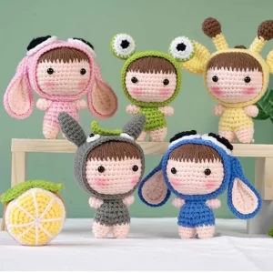 Beginner-Friendly DIY Handmade Doll Crochet Kit – Perfect for Kids and Adults