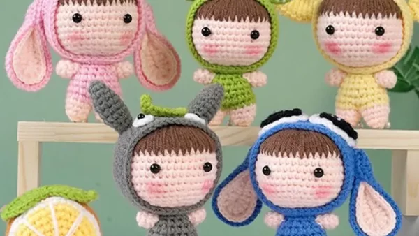 DIY Handmade Doll Crochet Kit For Beginners Dog Sewing Material Package Hand Knitting For Kids Adults