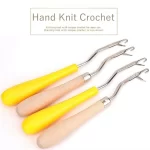 DIY Handmade Weave Crochet Needle Soft Handle Knitting