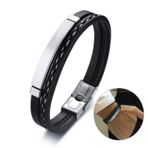 Delysia King Trendsetter: 2021 Leather Weave Bracelet | Color Contrast Bangle