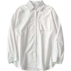 EBAIHUI Men s White Shirts with Tie Set Preppy Uniform DK Loose Long Sleeve Shirt Couple 2.jpg 640x640 2