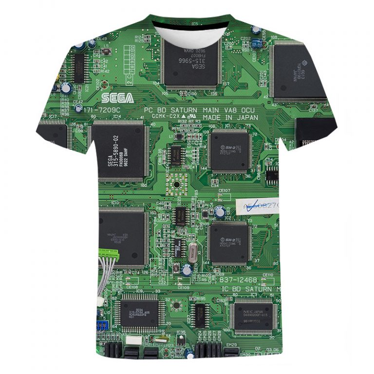 Electronic Chip Hip Hop T Shirt Men Women 3D Machine Printed Oversized T shirt Harajuku Style 1