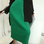 Elegant Women s Skirts Korean Fashion Autumn Solid