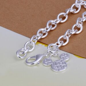 Fashion 925 Silver Cute Mickey Charm Bracelet Jewelry Bracelets For Women Girl Gift 1