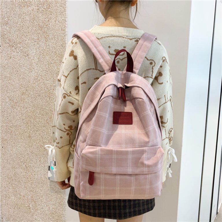 Fashion Girl College School Bag Casual New Simple Women Backpack Striped Book Packbags for Teenage Travel 1