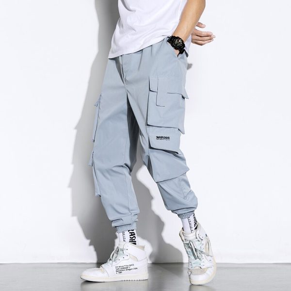 Fashion Men Cargo Pants Hip Hop Joggers Cargo Pants Men Harem Pants Multi Pocket Man Sweatpants 3