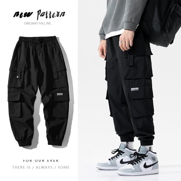 Fashion Men Cargo Pants Hip Hop Joggers Cargo Pants Men Harem Pants Multi Pocket Man Sweatpants 5