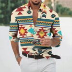 Fashion Men Shirts Oversized Casual Shirt Ethnic Floral