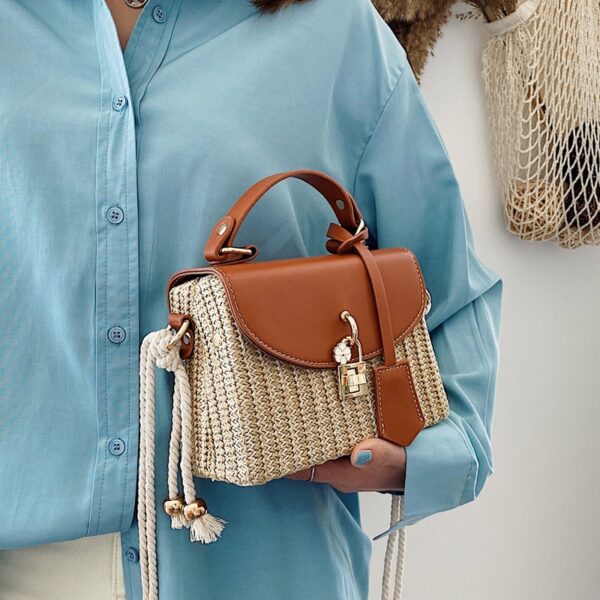 Fashion Rattan Shoulder Bags Women s Designer Handbags Luxury Wicker Woven Crossbody Bag Summer Beach Straw 2