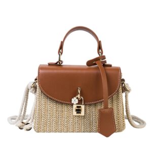 Fashion Rattan Shoulder Bags Women s Designer Handbags Luxury Wicker Woven Crossbody Bag Summer Beach Straw