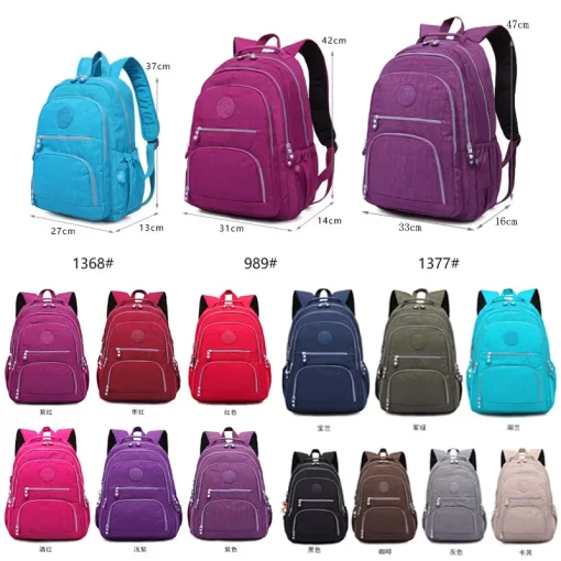 Fashion School Backpack Student for Teenage Girl Boy 2023 Travel Back Packs Bag Women Nylon Waterproof 5